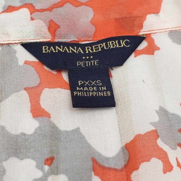 Floral Print Ruffle Neck Top Banana Republic - Picture 3 of 8